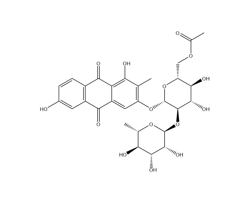 1,3,6-三羥基-2-甲基蒽醌-3-O-α-鼠李糖-（1→2）-β-D-（6’-O-乙?；?葡萄糖苷|87686-87-1